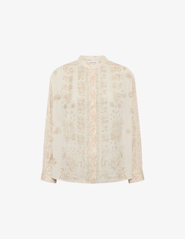 Gerard Darel Embroidered blouse with stand collar - picture 5