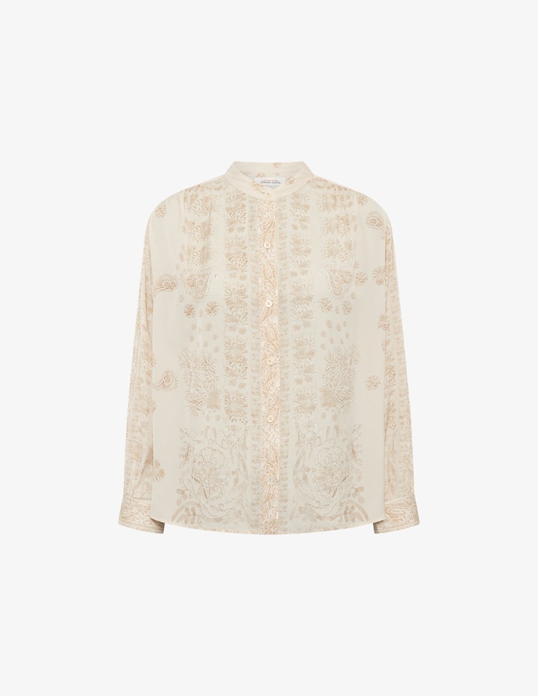 rinascente Gerard Darel Embroidered blouse with stand collar