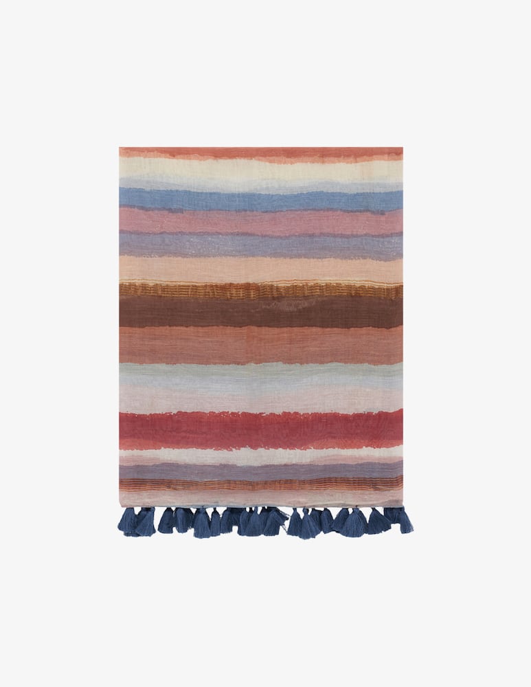 rinascente Gerard Darel Patterned fringe scarf