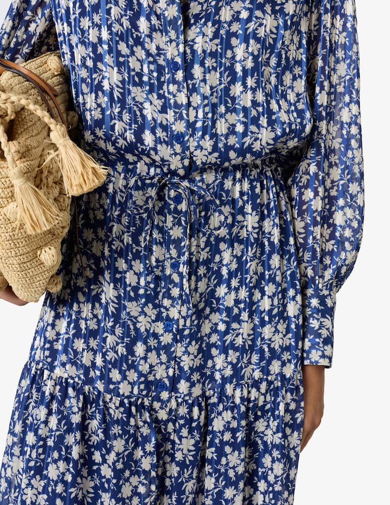 rinascente Gerard Darel Abito lungo floreale con cintura