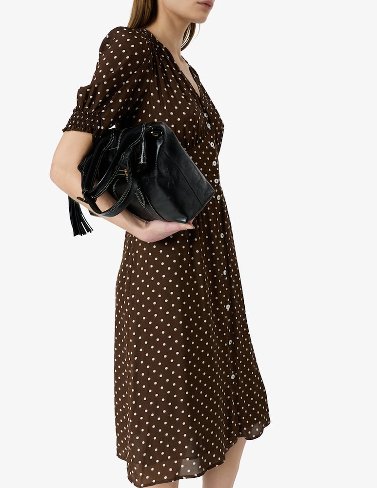 rinascente Gerard Darel Abito midi a pois con bottoni