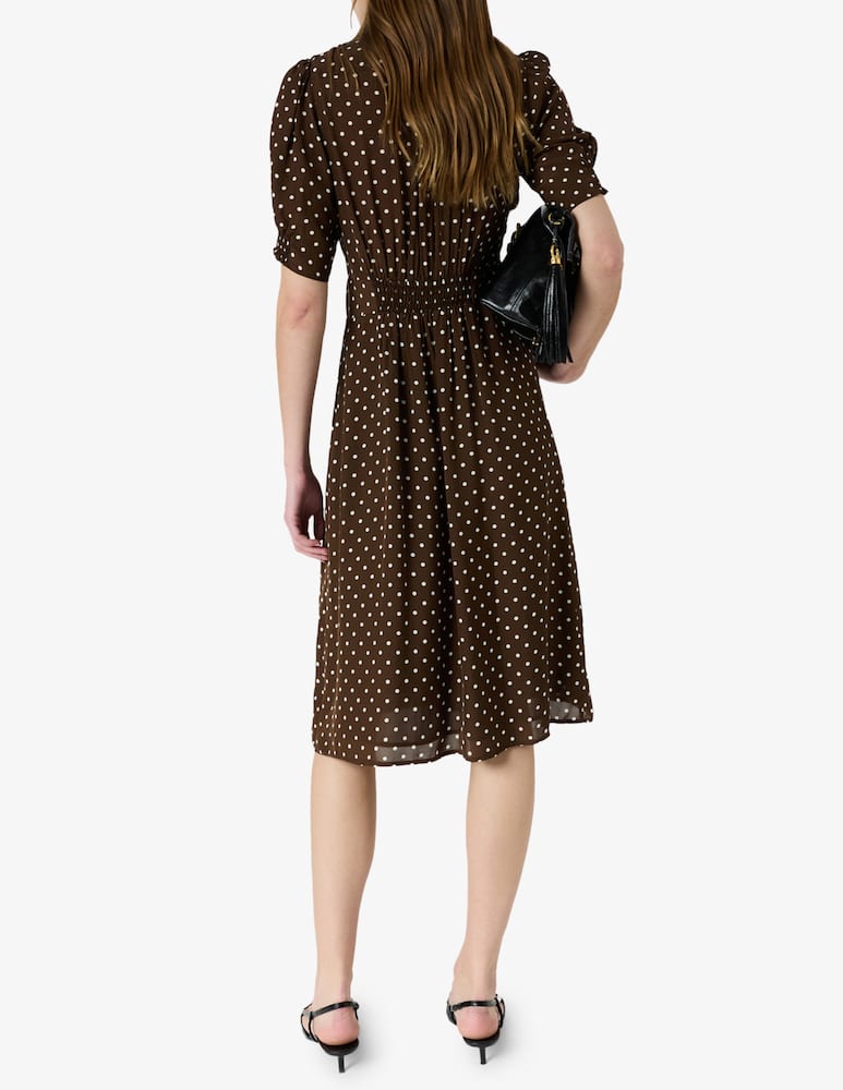 rinascente Gerard Darel Abito midi a pois con bottoni