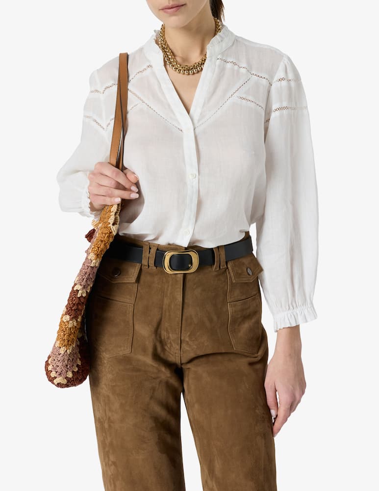 rinascente Gerard Darel Blusa in cotone ricamo traforato
