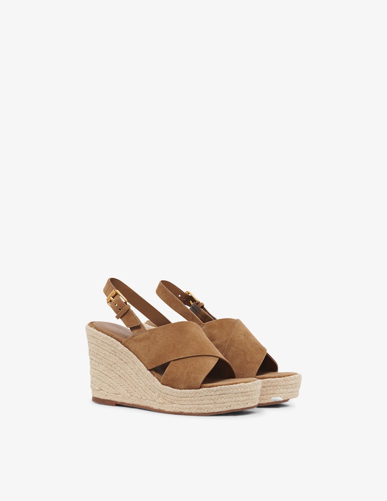 rinascente Gerard Darel Suede espadrille wedge sandals
