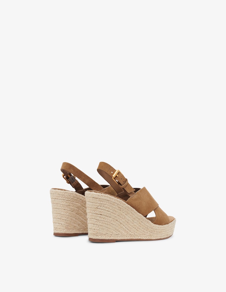 rinascente Gerard Darel Suede espadrille wedge sandals