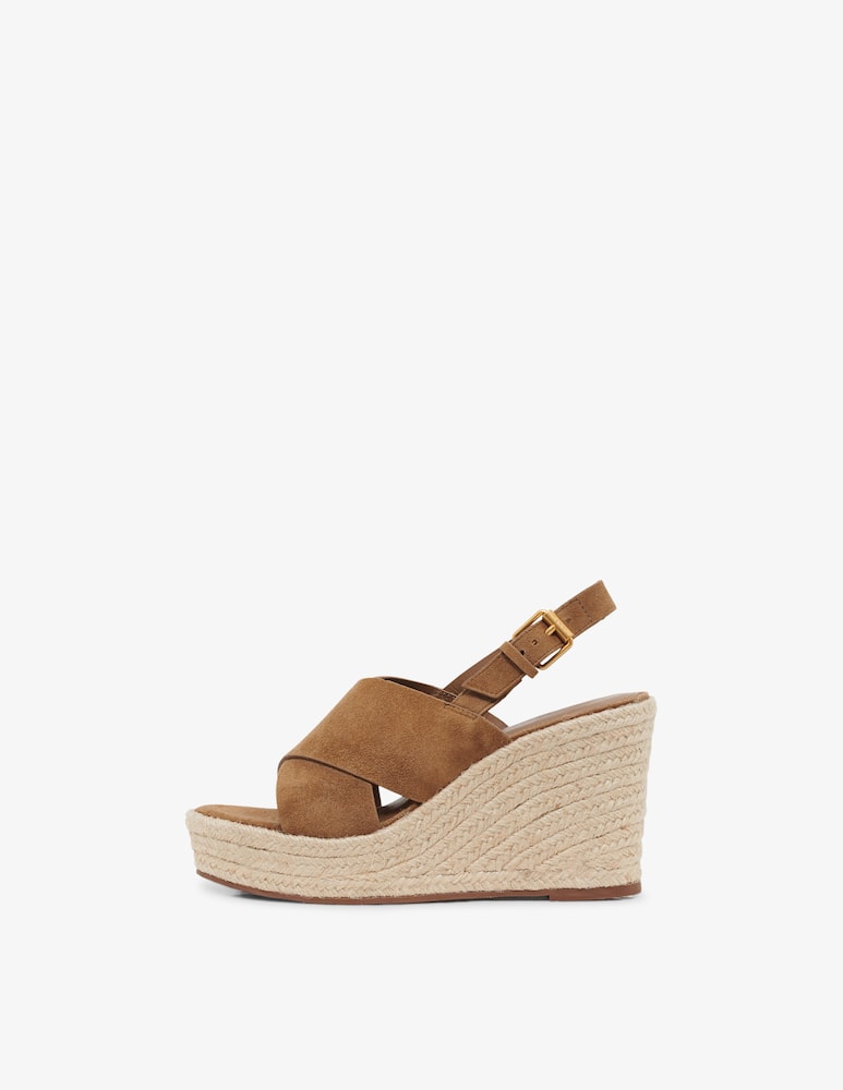 rinascente Gerard Darel Suede espadrille wedge sandals