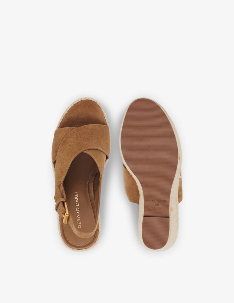 rinascente Gerard Darel Suede espadrille wedge sandals