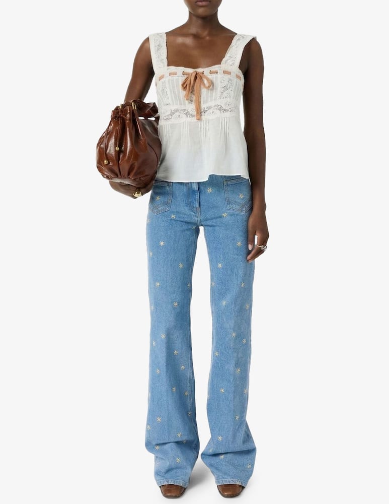 rinascente Gerard Darel Embroidered flared jeans