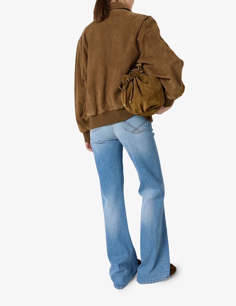 rinascente Gerard Darel Suede bomber jacket