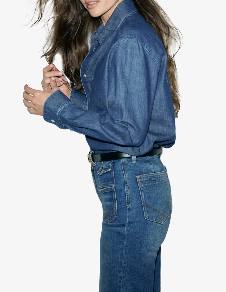 rinascente Gerard Darel Lucy denim blouse