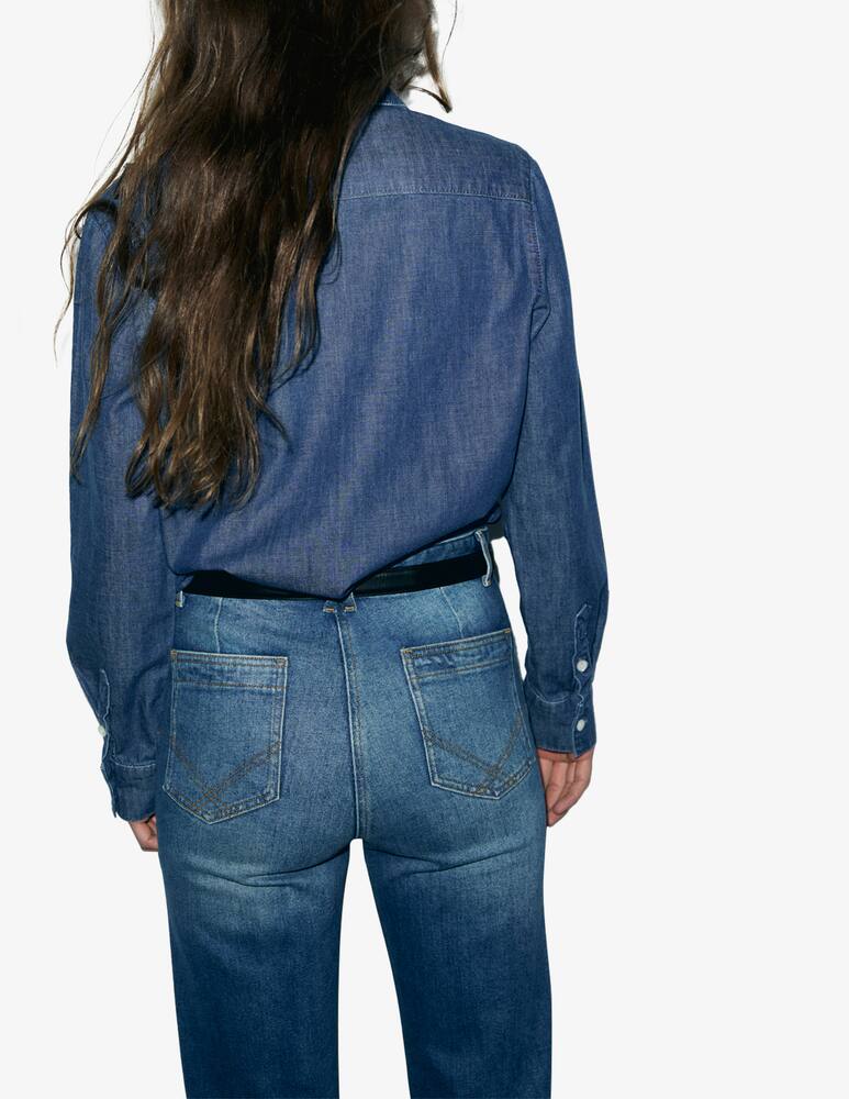 rinascente Gerard Darel Lucy denim blouse