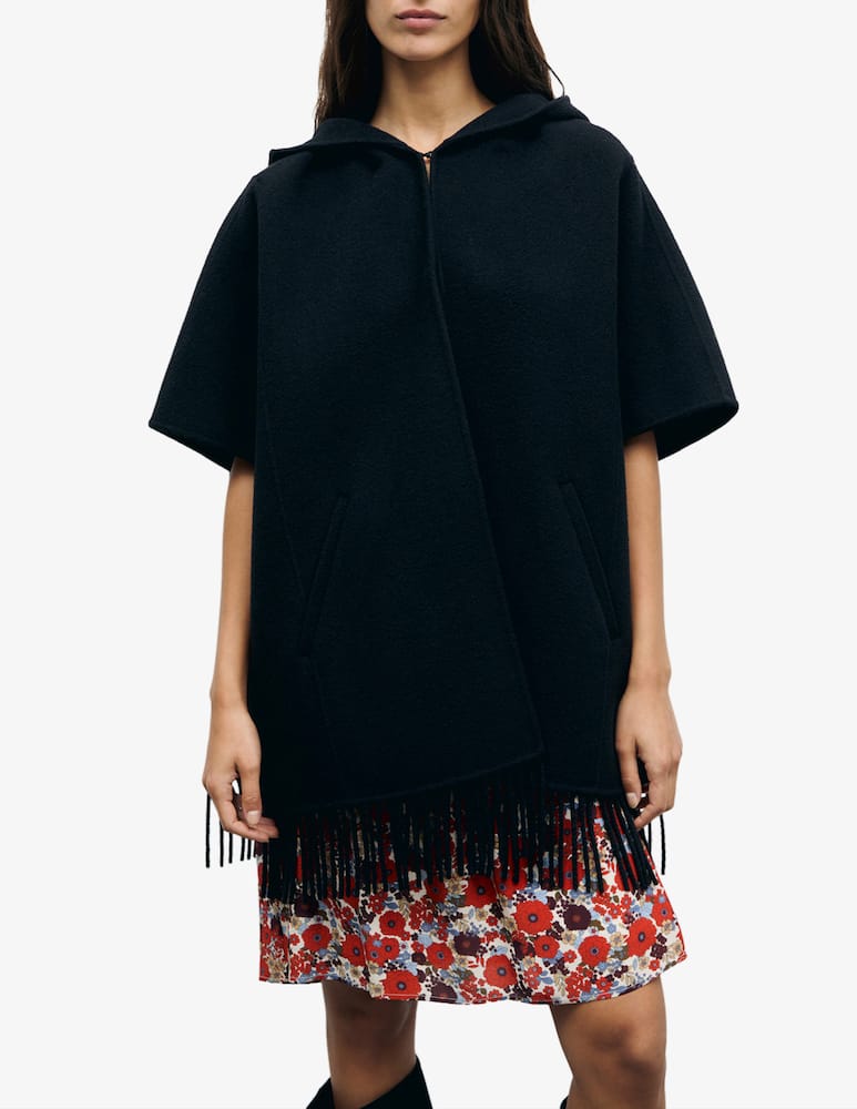 rinascente Gerard Darel Hooded fringed coat Ady