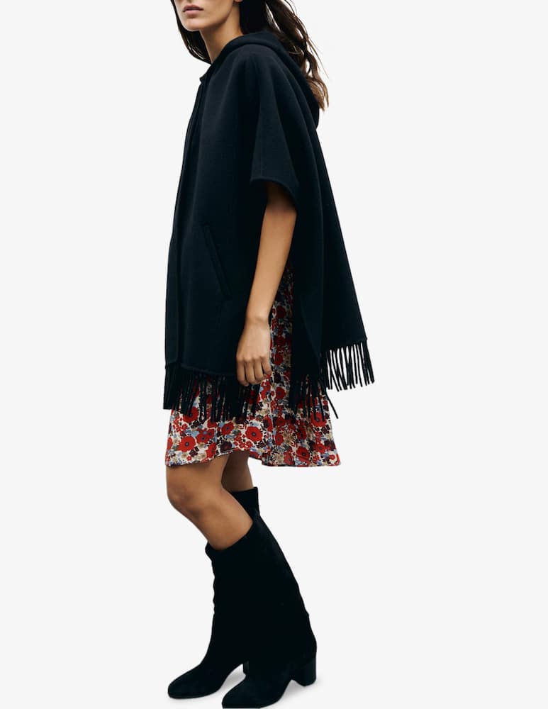 Gerard Darel Hooded fringed coat Ady - picture 2 Gerard Darel Hooded fringed coat Ady - picture 2