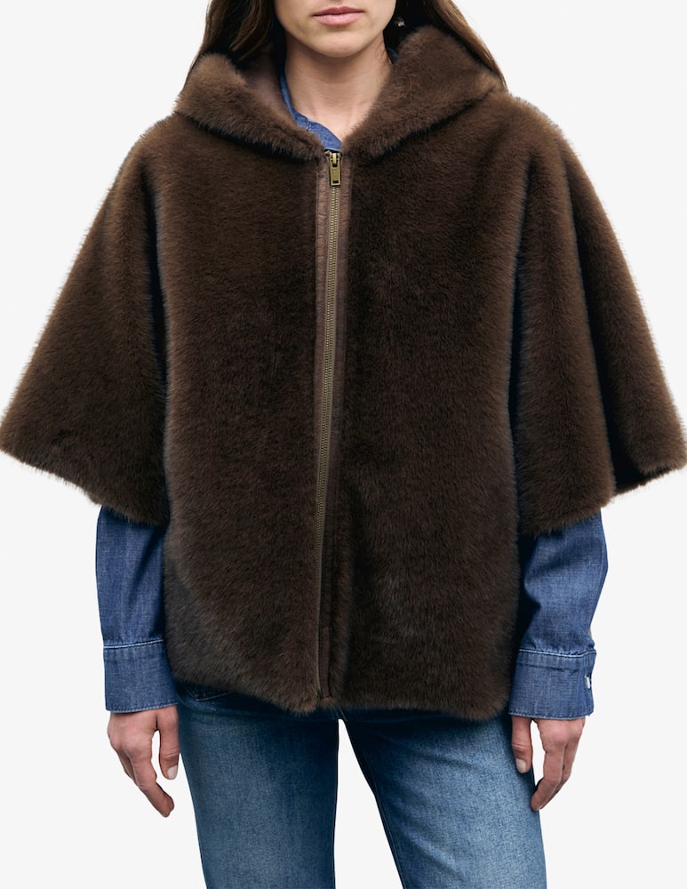 rinascente Gerard Darel Faux fur coat Amel