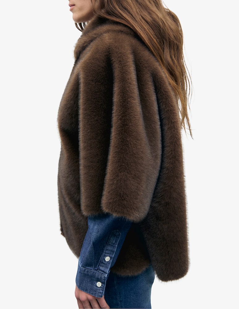 rinascente Gerard Darel Faux fur coat Amel