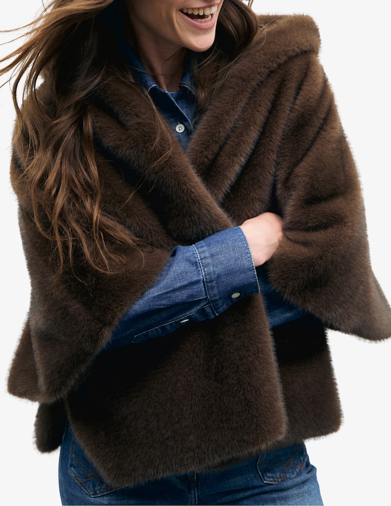 rinascente Gerard Darel Faux fur coat Amel