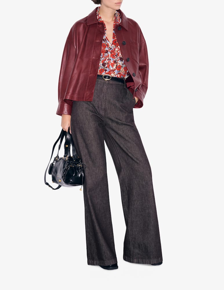 Gerard Darel Leather shirt jacket Penny - picture 3 Gerard Darel Leather shirt jacket Penny - picture 3