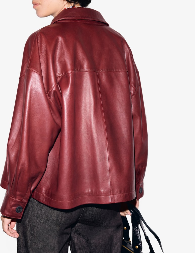 Gerard Darel Leather shirt jacket Penny - picture 4 Gerard Darel Leather shirt jacket Penny - picture 4