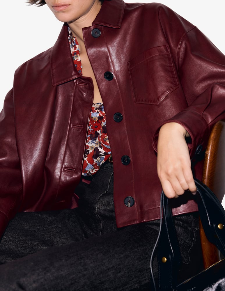 Gerard Darel Leather shirt jacket Penny - picture 5 Gerard Darel Leather shirt jacket Penny - picture 5