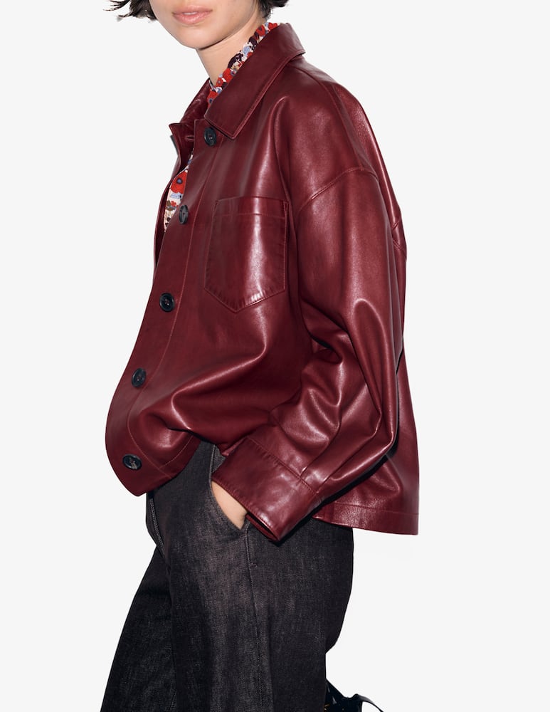 Gerard Darel Leather shirt jacket Penny - picture 6 Gerard Darel Leather shirt jacket Penny - picture 6