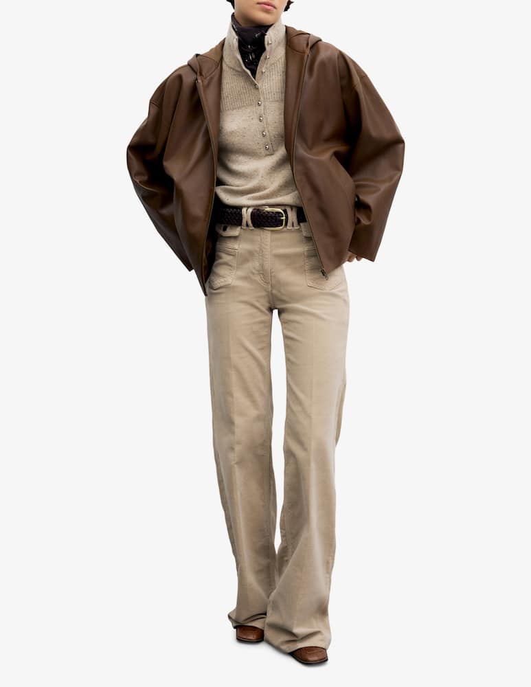 Gerard Darel Leather hooded jacket Pam - picture 2 Gerard Darel Leather hooded jacket Pam - picture 2