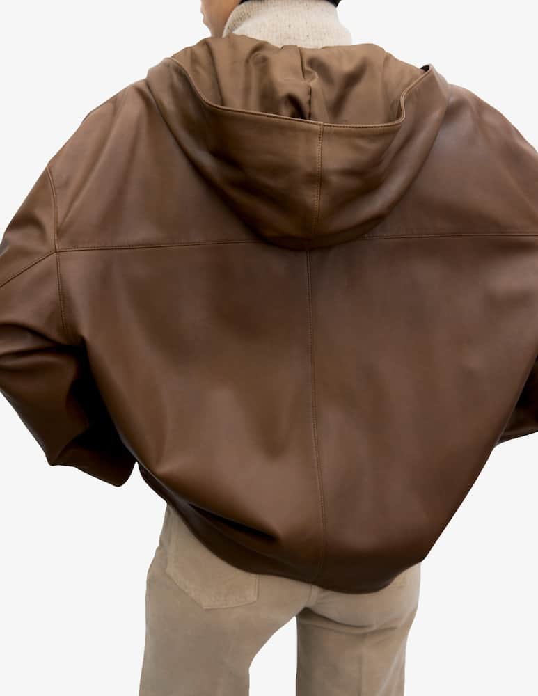 Gerard Darel Leather hooded jacket Pam - picture 3 Gerard Darel Leather hooded jacket Pam - picture 3