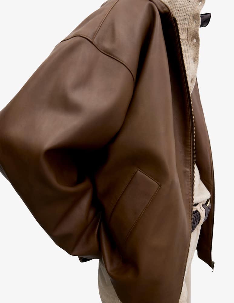 Gerard Darel Leather hooded jacket Pam - picture 4 Gerard Darel Leather hooded jacket Pam - picture 4