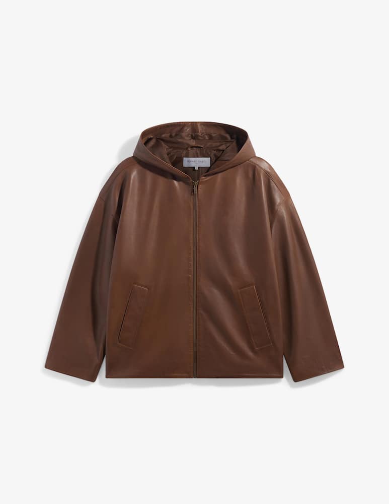 Gerard Darel Leather hooded jacket Pam - picture 8 Gerard Darel Leather hooded jacket Pam - picture 8