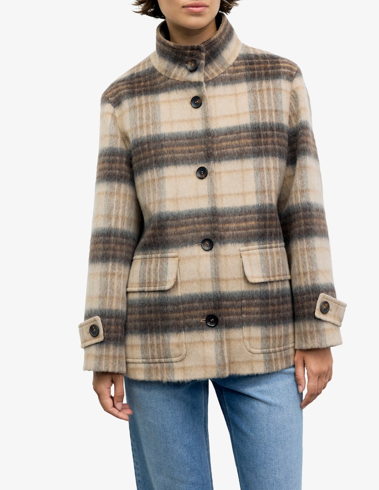 rinascente Gerard Darel Checked coat Ally
