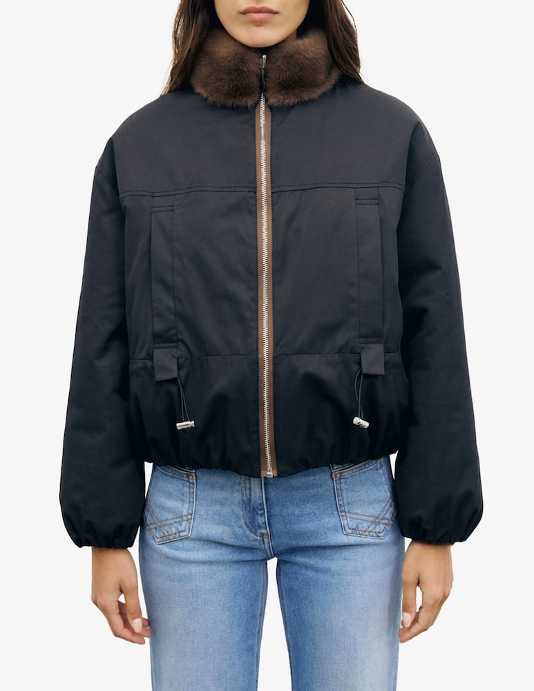 Gerard Darel Cappotto Aurora con collo in finta pelliccia - immagine 1 Gerard Darel Cappotto Aurora con collo in finta pelliccia - immagine 1