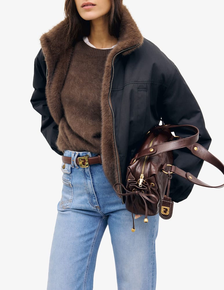 Gerard Darel Cappotto Aurora con collo in finta pelliccia - immagine 2 Gerard Darel Cappotto Aurora con collo in finta pelliccia - immagine 2