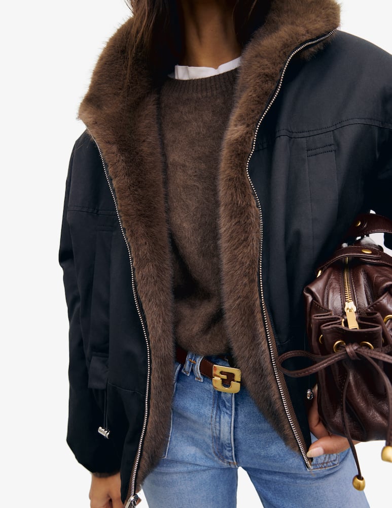 Gerard Darel Cappotto Aurora con collo in finta pelliccia - immagine 7 Gerard Darel Cappotto Aurora con collo in finta pelliccia - immagine 7