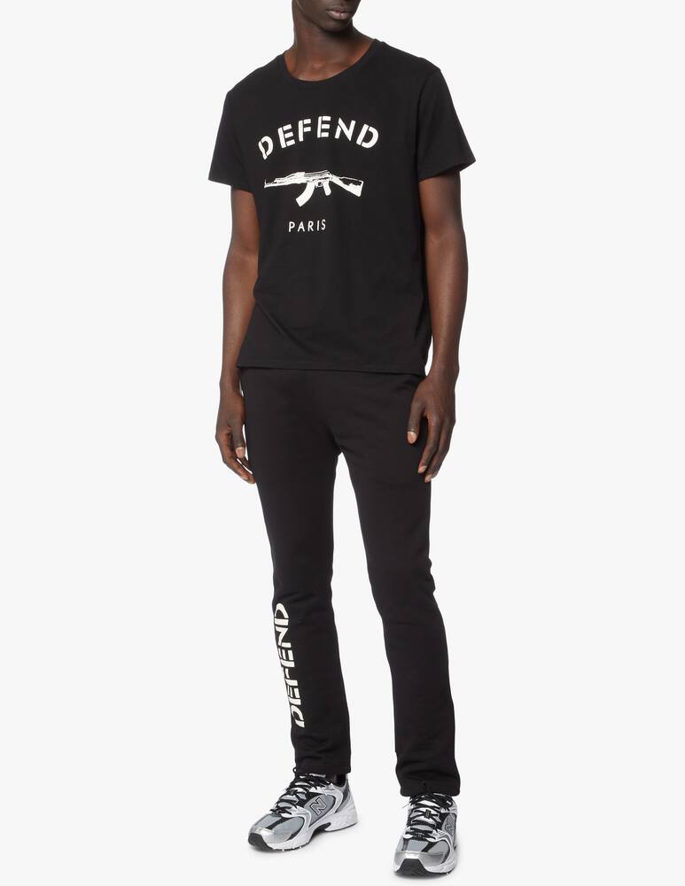 rinascente Defend Paris Paris easy logo machine gun t-shirt