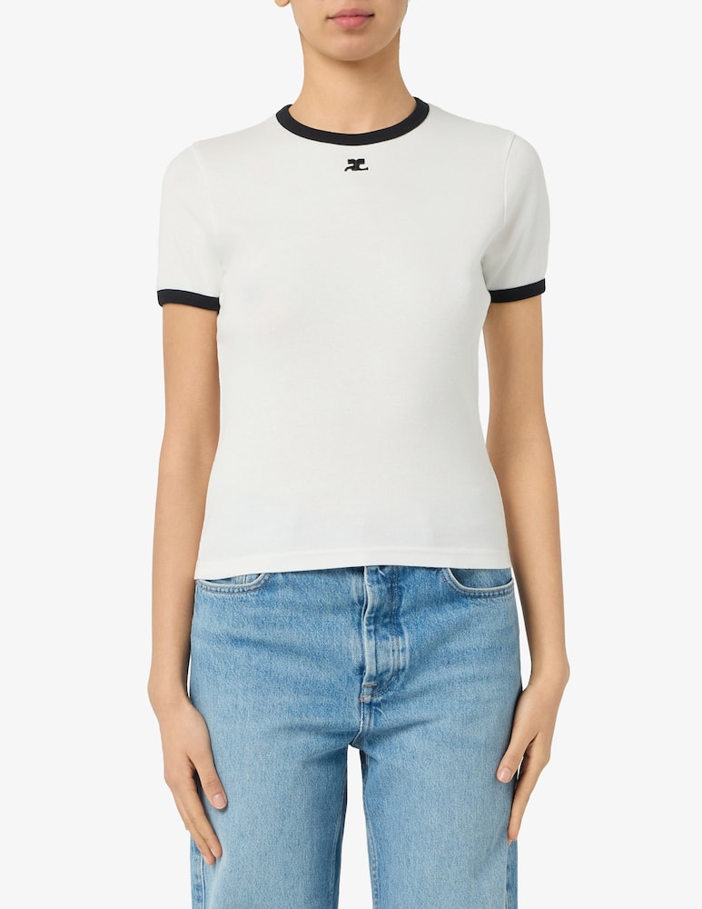 Courrèges Signature contrast t-shirt - picture 1 Courrèges Signature contrast t-shirt - picture 1