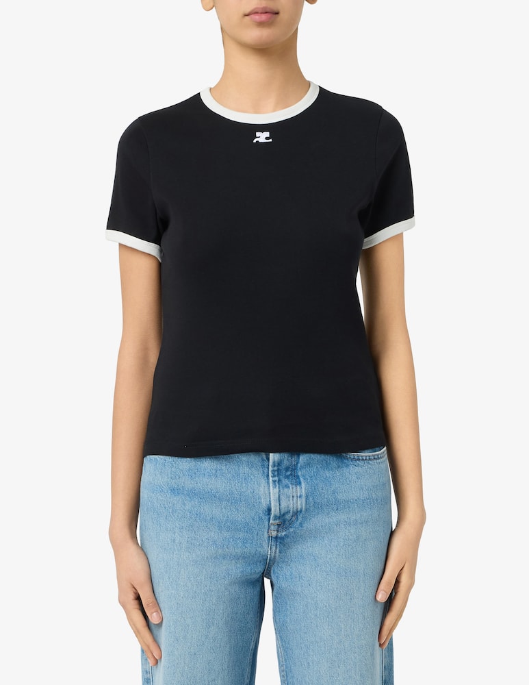 Courrèges Signature contrast t-shirt - picture 1 Courrèges Signature contrast t-shirt - picture 1