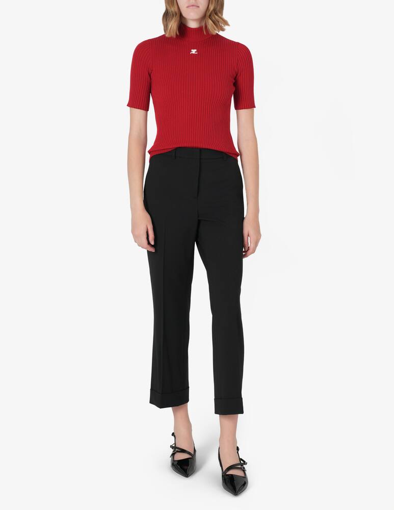 rinascente Courrèges Maglia a coste manica corta Reedition