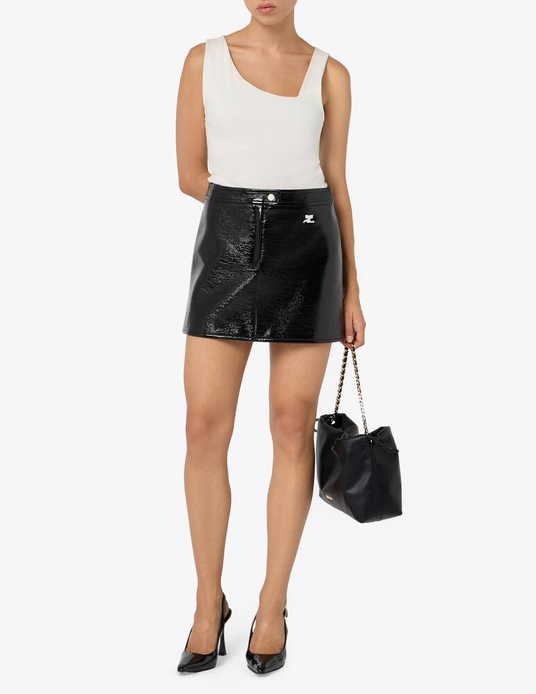 rinascente Courrèges Reedition vinyl mini skirt