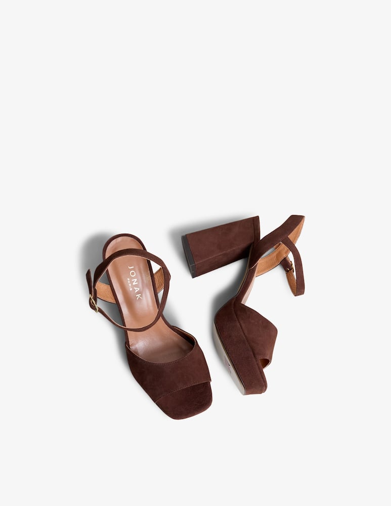 Jonak Vlada suede platform sandals - picture 3 Jonak Vlada suede platform sandals - picture 3