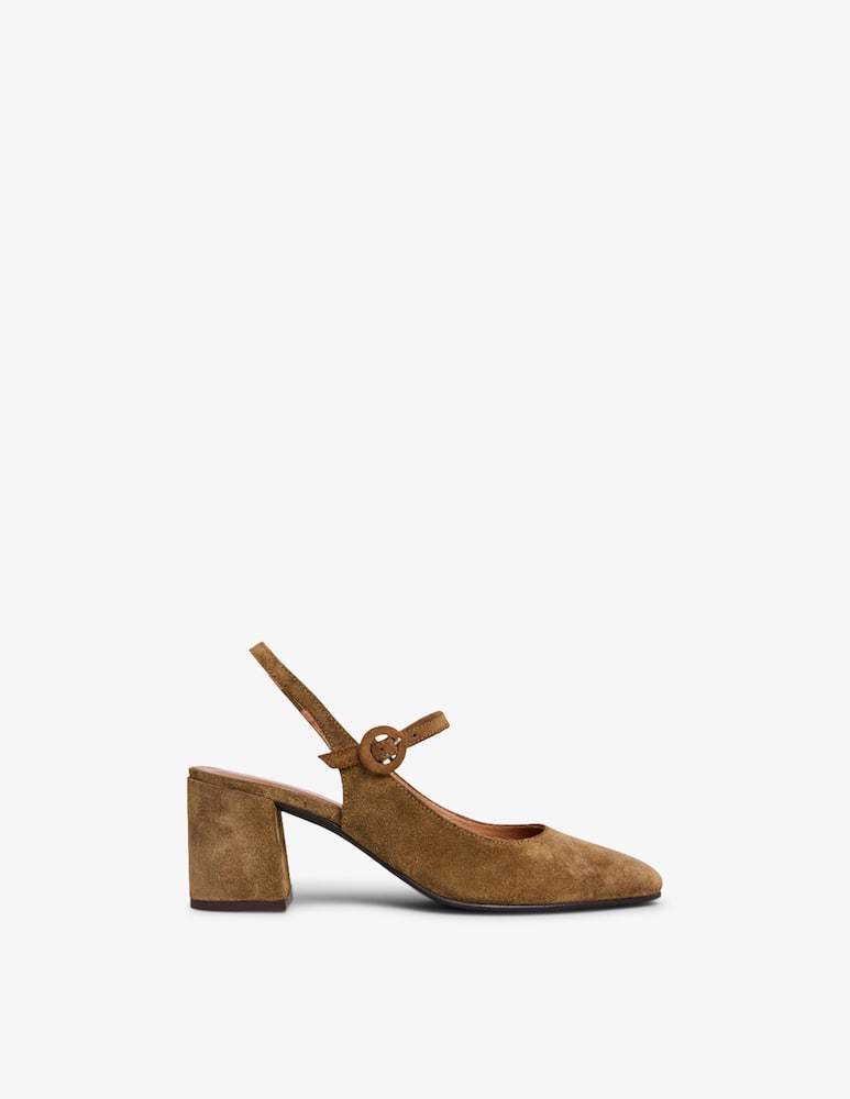 rinascente Jonak Suede slingback block heel
