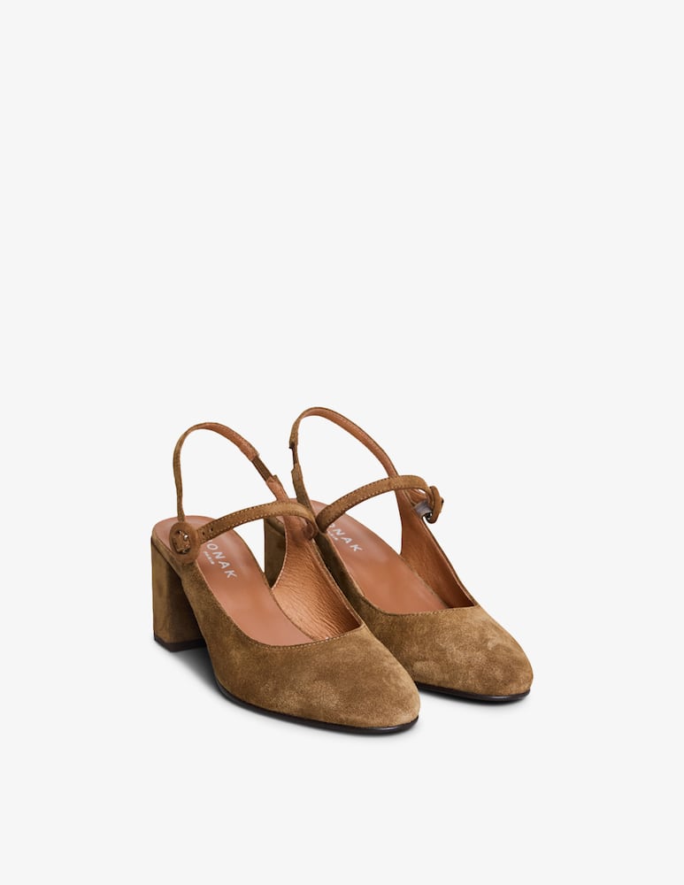 Jonak Decolleté slingback in camoscio - immagine 2 Jonak Decolleté slingback in camoscio - immagine 2