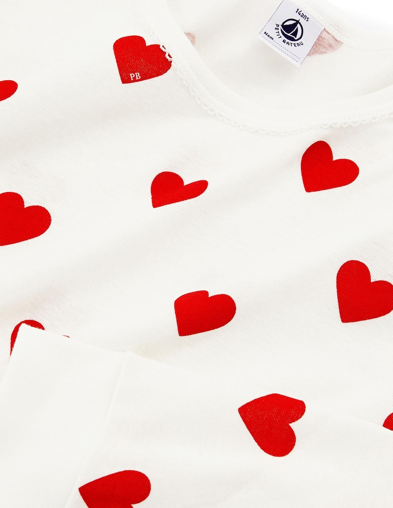 Petit Bateau Heart print pyjamas - picture 3 Petit Bateau Heart print pyjamas - picture 3