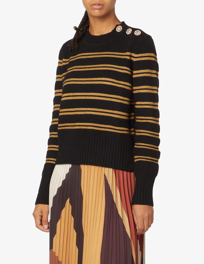 Ba&sh Kahel stripes jumper - Black - picture 1