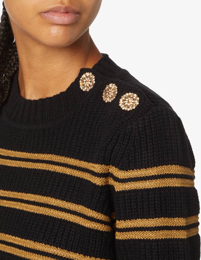 rinascente Ba&sh Kahel stripes jumper - Black