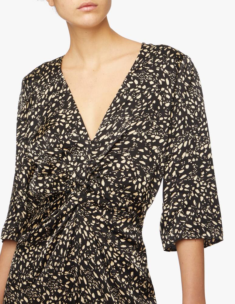 rinascente Ba&sh Vestito mini a manica 3/4 Erika - nero