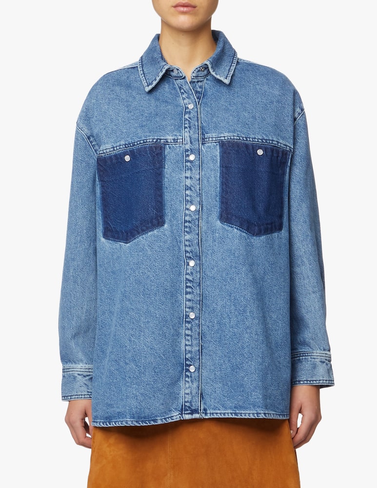 rinascente Ba&sh Quentin denim jacket - light blue