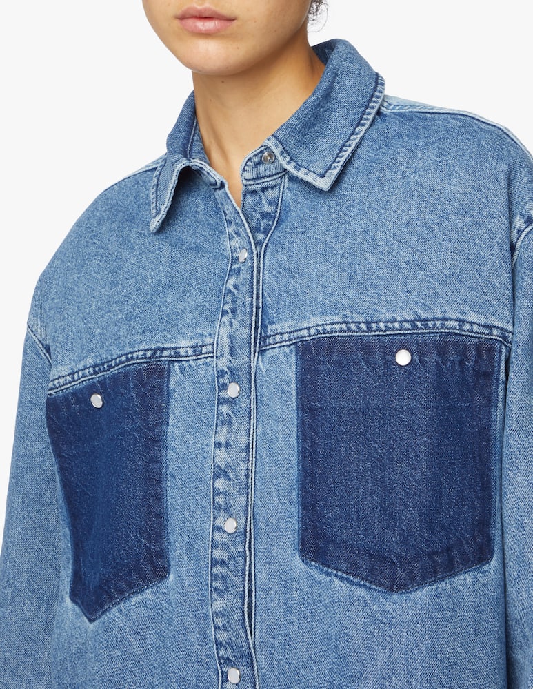 rinascente Ba&sh Quentin denim jacket - light blue