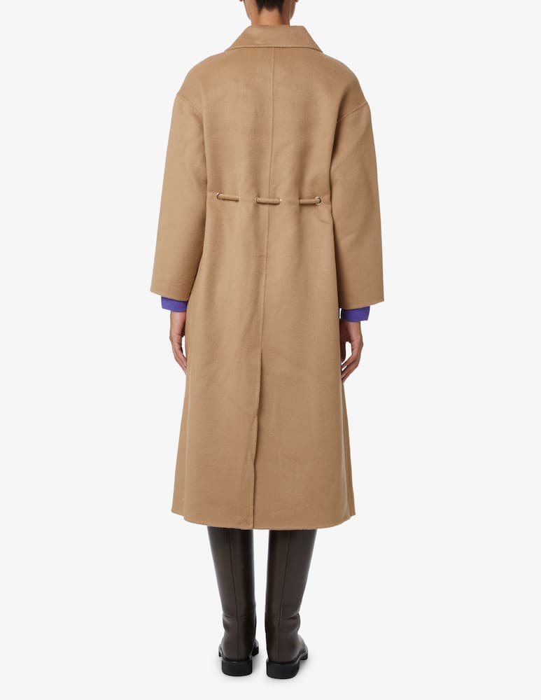 rinascente Ba&sh Giacca midi in misto lana con laccio in vita Kate - Beige