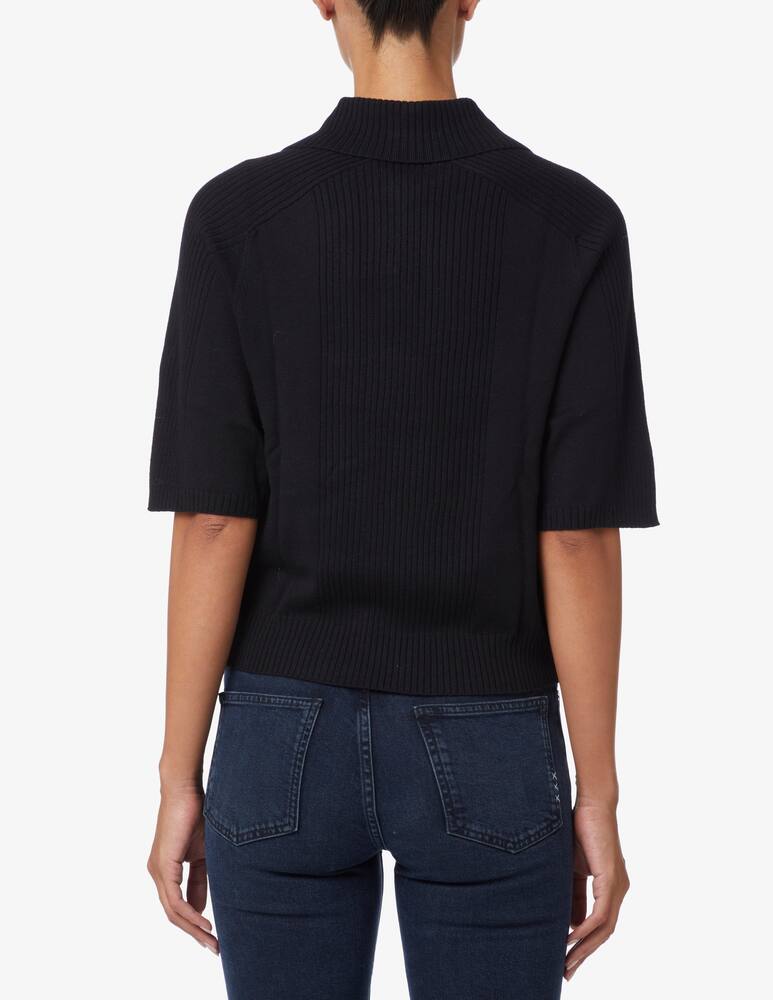 rinascente Ba&sh Eliot polo shirt with  jewel buttons - Black