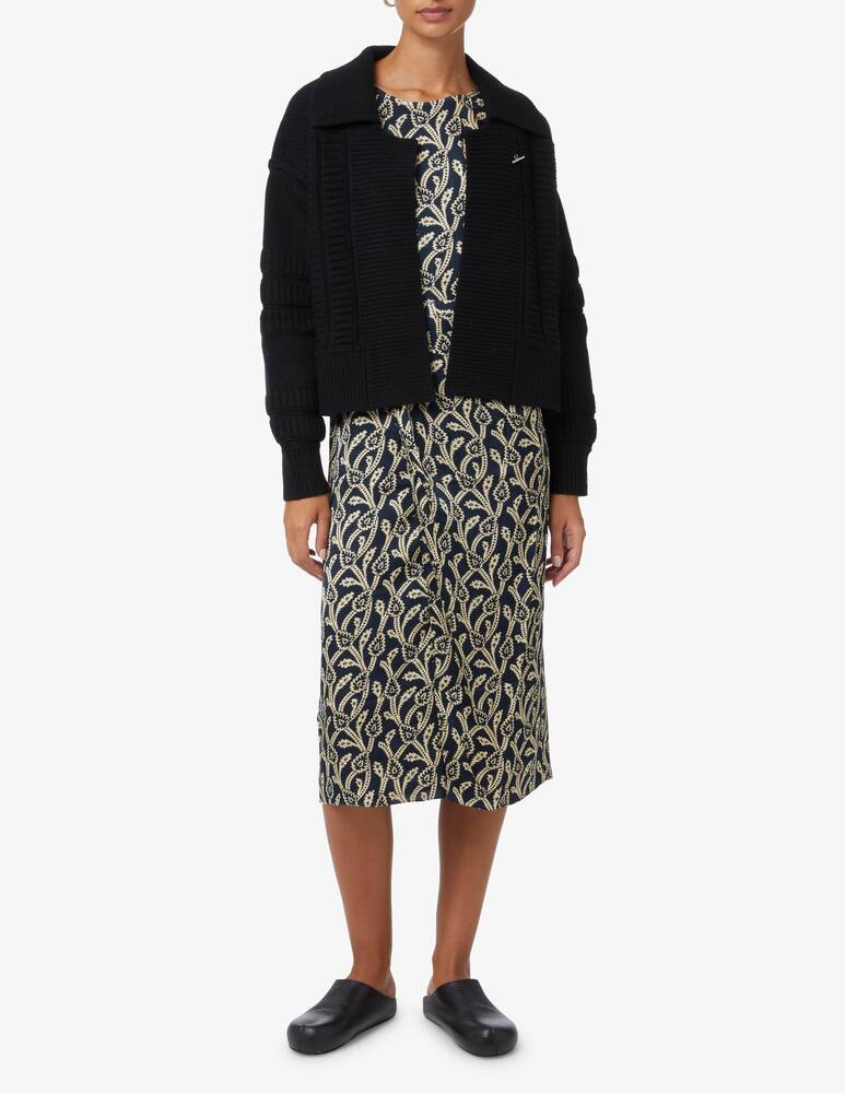 rinascente Ba&sh Alkan wool cropped cardigan with braids - Black