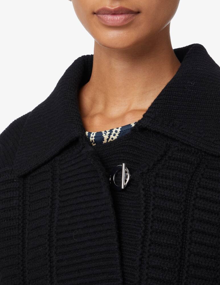 rinascente Ba&sh Alkan wool cropped cardigan with braids - Black